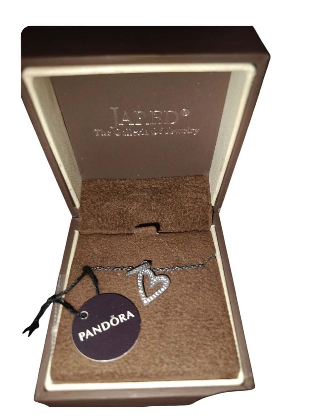 Pandora Sterling Silver 925 Freehand Heart Pendant on adjustable chain -19"